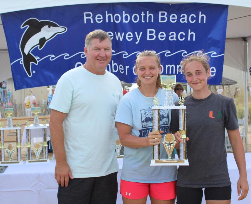 Pictured is Steve Montgomery, RBDBCC chairman of the board, with Samantha Ginder and Alesha Herman. SUBMITTED PHOTO